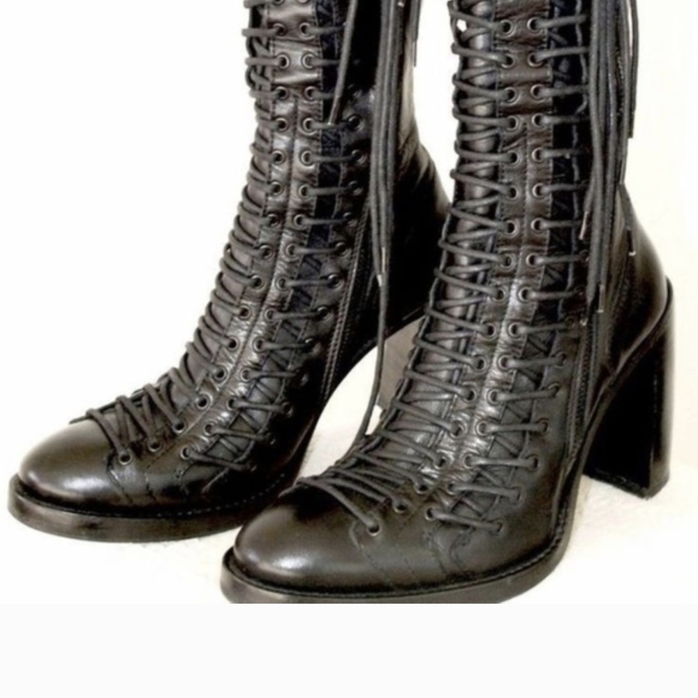 ISO Ann Demeulemeester Talon Triple Lace Boots